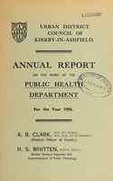 view [Report 1950] / Medical Officer of Health, Kirkby-in-Ashfield U.D.C.