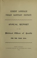 view [Report 1914] / Medical Officer of Health, Kirkby Lonsdale U.D.C.