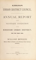 view [Report 1905] / Medical Officer of Health, Kirkham U.D.C.