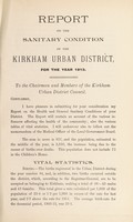 view [Report 1913] / Medical Officer of Health, Kirkham U.D.C.