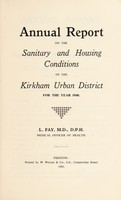 view [Report 1940] / Medical Officer of Health, Kirkham U.D.C.