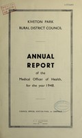 view [Report 1948] / Medical Officer of Health, Kiveton Park R.D.C.