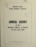 view [Report 1954] / Medical Officer of Health, Kiveton Park R.D.C.