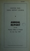 view [Report 1959] / Medical Officer of Health, Kiveton Park R.D.C.