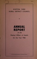 view [Report 1966] / Medical Officer of Health, Kiveton Park R.D.C.