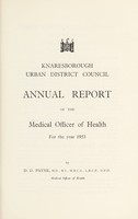 view [Report 1953] / Medical Officer of Health, Knaresborough U.D.C.