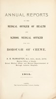 view [Report 1915] / Medical Officer of Health, Crewe Borough.