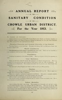 view [Report 1913] / Medical Officer of Health, Crowle U.D.C.