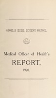 view [Report 1920] / Medical Officer of Health, Chorley R.D.C.