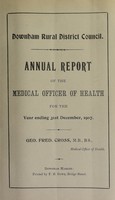 view [Report 1907] / Medical Officer of Health, Downham Market R.D.C.