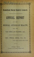 view [Report 1910] / Medical Officer of Health, Downham Market R.D.C.