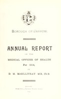 view [Report 1914] / Medical Officer of Health, Jarrow Borough.