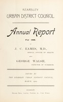 view [Report 1909] / Medical Officer of Health, Kearsley U.D.C.