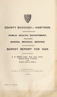 view [Report 1925] / Medical Officer of Health, Hastings County Borough.