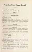 view [Report 1911] / Medical Officer of Health, Faversham (Union) R.D.C.