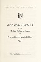 view [Report 1971] / Medical Officer of Health, Hastings County Borough.