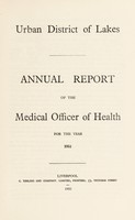 view [Report 1951] / Medical Officer of Health, Lakes U.D.C.