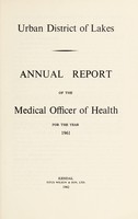 view [Report 1961] / Medical Officer of Health, Lakes U.D.C.