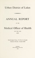 view [Report 1972] / Medical Officer of Health, Lakes U.D.C.