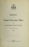 view [Report 1921] / TB Officer, Lancashire County Council.