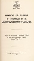 view [Report 1934] / TB Officer, Lancashire County Council.