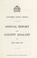 view [Report 1973] / County Analyst, Lancashire County Council.