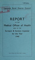 view [Report 1945] / Medical Officer of Health, Lancaster R.D.C.