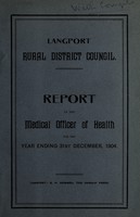 view [Report 1904] / Medical Officer of Health, Langport R.D.C.