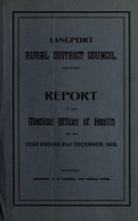 view [Report 1905] / Medical Officer of Health, Langport R.D.C.