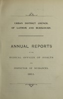 view [Report 1911] / Medical Officer of Health, Lathom & Burscough U.D.C.
