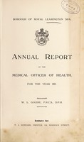 view [Report 1921] / Medical Officer of Health, Royal Leamington Spa Borough.