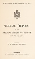 view [Report 1940] / Medical Officer of Health, Royal Leamington Spa Borough.