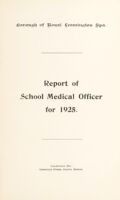 view [Report 1925] / School Medical Officer of Health, Royal Leamington Spa Borough.