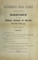 view [Report 1905] / Medical Officer of Health, Leatherhead U.D.C.