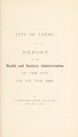 view [Report 1924] / Medical Officer of Health, Leeds City.