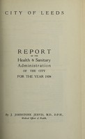 view [Report 1934] / Medical Officer of Health, Leeds City.