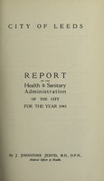 view [Report 1941] / Medical Officer of Health, Leeds City.