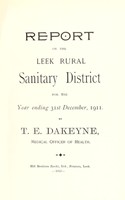 view [Report 1911] / Medical Officer of Health, Leek R.D.C.