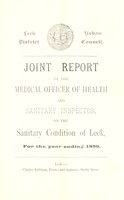 view [Report 1899] / Medical Officer of Health, Leek U.D.C.