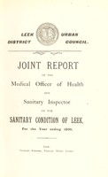 view [Report 1900] / Medical Officer of Health, Leek U.D.C.