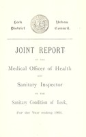 view [Report 1901] / Medical Officer of Health, Leek U.D.C.