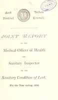 view [Report 1904] / Medical Officer of Health, Leek U.D.C.