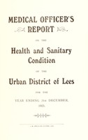 view [Report 1925] / Medical Officer of Health, Lees U.D.C.