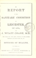 view [Report 1874] / Medical Officer of Health, Leicester Borough.