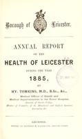 view [Report 1885] / Medical Officer of Health, Leicester Borough.