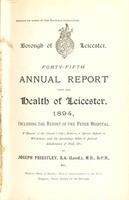 view [Report 1894] / Medical Officer of Health, Leicester Borough.