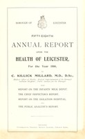 view [Report 1906] / Medical Officer of Health, Leicester Borough.