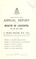 view [Report 1921] / Medical Officer of Health, Leicester Borough.