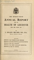 view [Report 1927] / Medical Officer of Health, Leicester Borough.