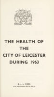 view [Report 1963] / Medical Officer of Health, Leicester Borough.